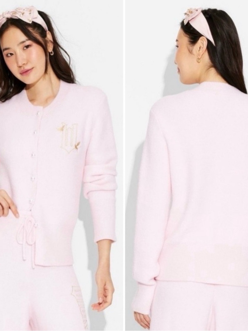 WICKED PAUL TAZEWELL PINK PEARL BUTTON CARDIGAN SIZE XL